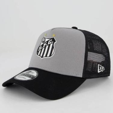 Imagem de Boné New Era Santos Trucker 940 Cinza-Unissex