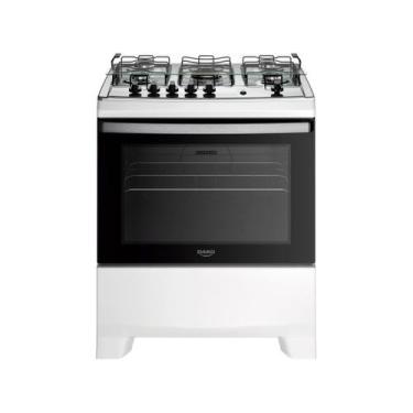 Imagem de Fogão 5 Bocas Dako Com Mesa Inox Supreme Tripla Chama Bivolt, Branco, 