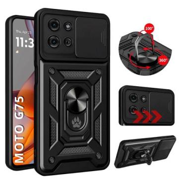 Imagem de Capa Capinha Armor Militar Moto G75 5g Anti Impacto Proteção Câmera An