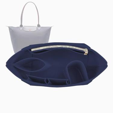 Imagem de Lckaey Bolsa média para bolsa organizadora Longchamp Le Pliage 1028azul-marinho - M