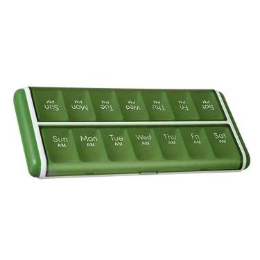 Imagem de Porta Remedio Comprimido Capsula Pilula Organizador Semanal Divisoria Mala Bolsa Viagem Portatil Resistente Seguro