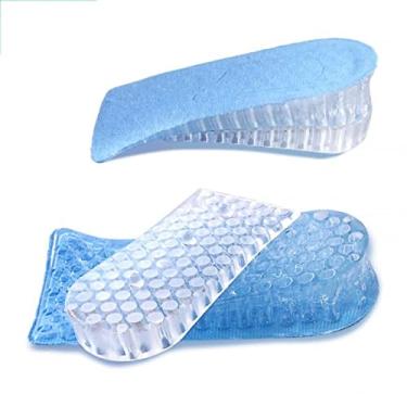 Imagem de Par Palmilha Elevação Silicone 2 Camadas | 4cm Elevação | Unissex | Alívio de Dores | Palmilha Ajustável