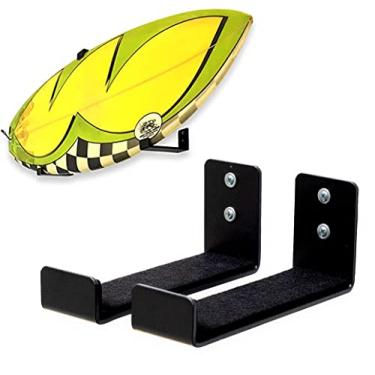 Imagem de StoreYourBoard Naked Surf – O suporte de prancha de surf minimalista original, cabides de parede de prancha de surfe de alumínio preto resistente para exibição e armazenamento, suporte de parede de