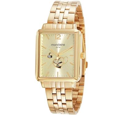 Imagem de Relogio Mondaine Feminino Ref: 32344lpmvde1 Retangular Dourado