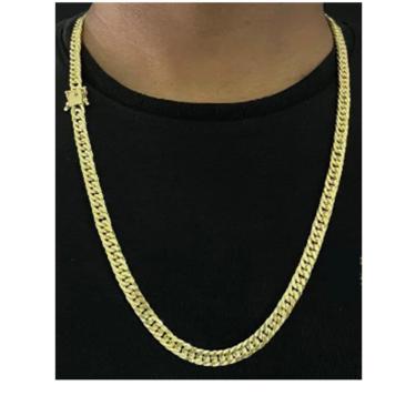 Imagem de Corrente Laminada Dupla 8 mm de moeda antiga ouro 18k