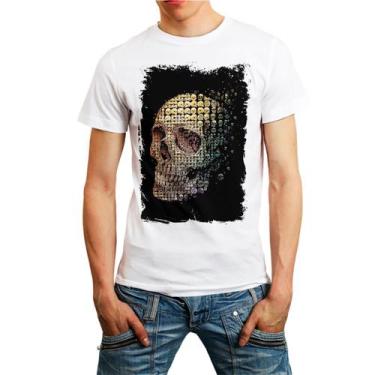Imagem de Camiseta Skull Caveira Mexicana Camisa Moleton Mod07 - Design T-Shirt