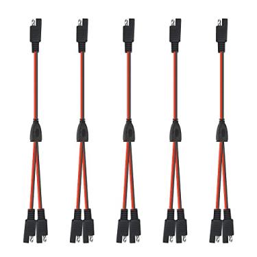 Imagem de WMYCONGCONG 5 peças 1 a 2 SAE cabo de extensão automotivo de alimentação 18AWG 300mm