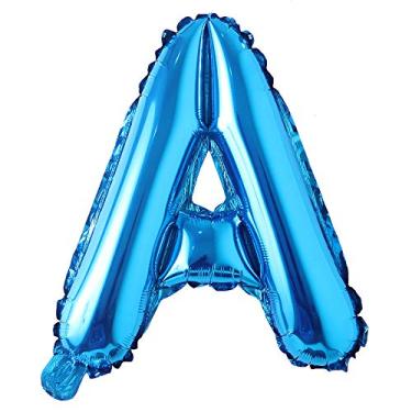 Imagem de Balões de festa de aniversário azul de 101,6 cm, decorações de casamento, alfabeto, letras de hélio, balões de hélio, suprimentos para chá de bebê (101,6 cm, azul puro)