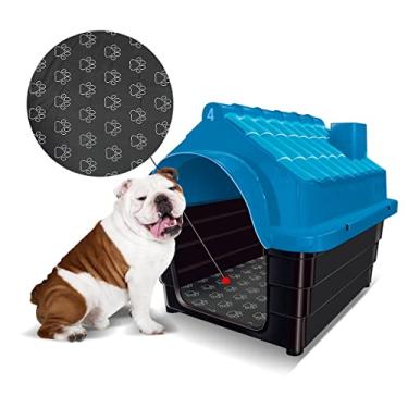 Imagem de Casa Em Plástico Para Cachorros N4 Com Colchão De Cor:azul