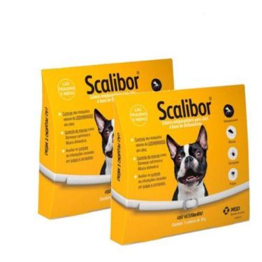 Imagem de Coleira Scalibor Pequena 48 Cm - Para Cães Pequeno E Médio Porte - Kit