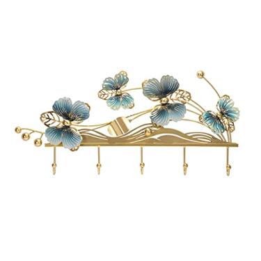 Imagem de KIZQYN Ganchos de casaco Light Luxury Cabide montado na parede, ganchos criativos para cabideiros de parede, ganchos de parede de entrada de metal para sala de estar e quarto rack de casaco montado na parede (tamanho: G)