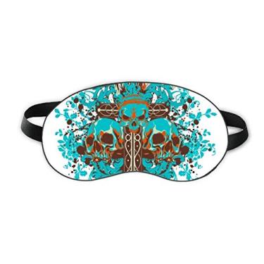 Imagem de Graffiti Street Blue Black Skull Sleep Eye Shield Soft Night Vlindfold Shade Cover
