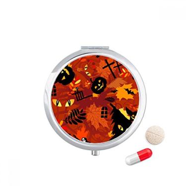 Imagem de Caixa de armazenamento de remédios com desenho de floresta profunda de Halloween