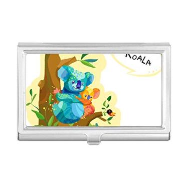 Imagem de Austrália Koala e Eucalipto Aquarela porta-cartões de visita porta-cartões carteira caixa de bolso