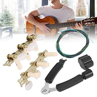 Imagem de Kit de substituição de cordas de guitarra, sem correr, conjunto de enrolador de cordas 3 em 1 para reparo de guitarras