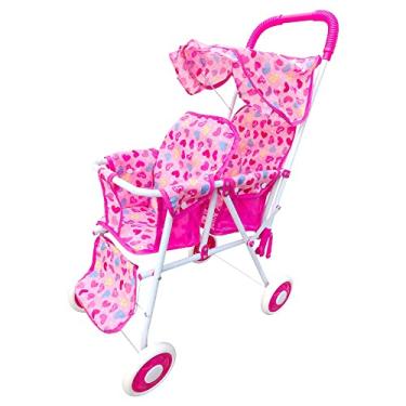 Imagem de Carrinho para Boneca Passeio Divertido Gêmeos DM Toys