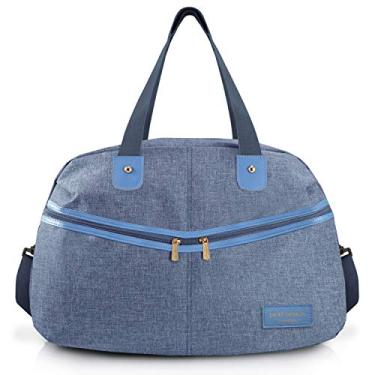Imagem de Jacki Design Bolsa de Viagem Feminina Azul (Be You) 45cm x 20cm x 31cm Hobo Utilitário com Alça de Mão e Alça Lateral Removível para Mulheres Elegantes