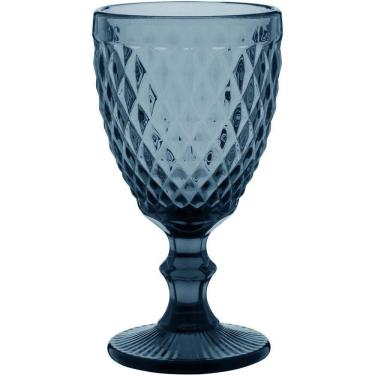 Imagem de Taça Água 17X9X9Cm 330Ml Vidro Azul 6Pç