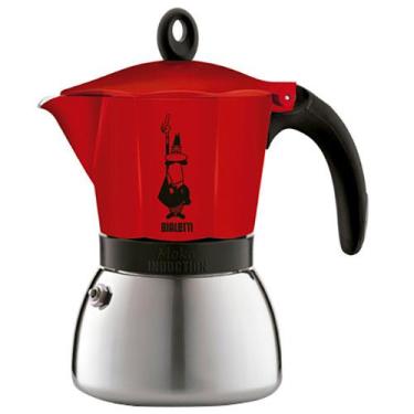 Imagem de Cafeteira Italiana Bialetti Moka Induction em Alumínio 6 Xícaras – Vermelha