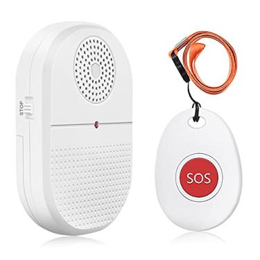 Imagem de ChunHee – Sistema de alerta de enfermeira sem fio para cuidador, sistema de chamada para casa/idosos/pacientes de emergência vibratória, pager 1 transmissor + 1 receptor (alcance operacional de 800 pés)