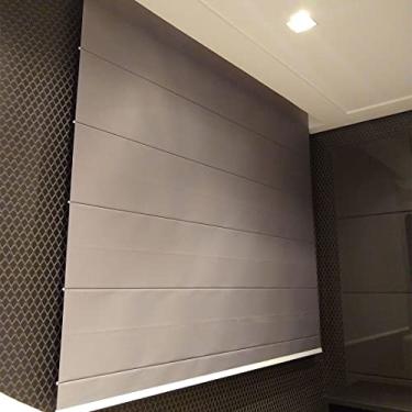 Imagem de Cortina Persiana Romana Blackoute (1,60 Larg x 1,40 Alt) Fabricação Própria (Cinza)