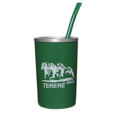 Imagem de Copo para Tereré Verde de Alumínio Revestido em Plástico com Bomba Rodeo West 28272