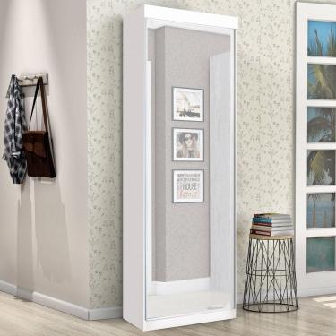 Imagem de Roupeiro/Sapateira  com Espelho 1 Porta Thor J&A Móveis Branco