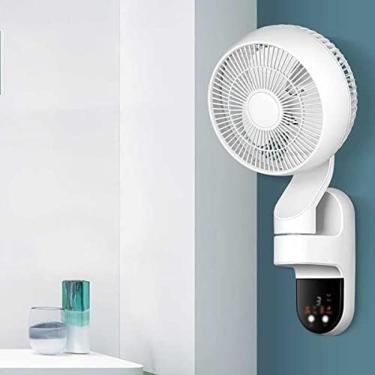 Imagem de Ventilador De Montagem Em Parede Para Toda A Sala, Montado Na Parede Doméstico, Com Controle Remoto Para Circulação De Ar Ideal - Ventilador Elétrico Silencioso, 3 Velocidades, Temporizador De 9 H