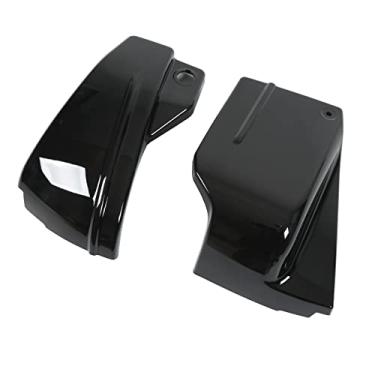 Imagem de Vomeko Carenagem lateral de bateria de motocicleta – Par de capas de substituição para carenagem de bateria VStar 650 DragStar 650 XVS650 XVS650A blindagem confiável (preto)