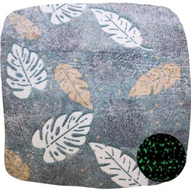 Imagem de MANTINHA BRILHA NO ESCURO MANTA LUMINOSA FLUORESCENTE GRANDE SOLTEIRO MICROFIBRA AVELUDADO MAGICA COBERTOR INFANTIL NEON MACIA MENINO MENINA 1,80/2,00 MTS (FOLHAS)