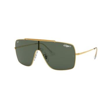 Imagem de Óculos de Sol Ray-Ban Wings Ii 0RB3697 905071 Tam 35 / Ouro - Lentes Verde Escuro