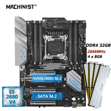 Imagem de Machinist-X99 MR9S Motherboard Combo  LGA 2011-3 Kit  Xeon E5 2680 V4 Processador  DDR4  32GB