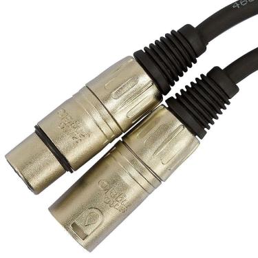 Imagem de Cabo De Microfone Balanceado Xlr Macho Para Xlr Femea Santo Angelo - 1 Metro