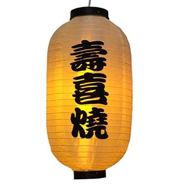 Imagem de Lanterna pendurada em estilo japonês vermelho/decoração de sushi festivo abajur de papel enfeite de abajur D17