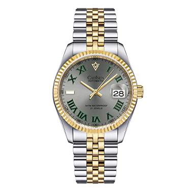 Imagem de Relógio mecânico automático masculino CADISEN 38 mm de aço inoxidável resistente à água de aço inoxidável MIYOTA 8215 Reloj Hombre, 8211 Intergold, Mecânica