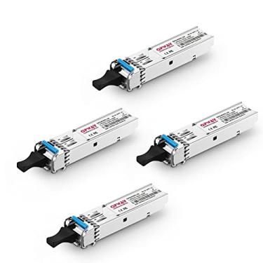 Imagem de Tongyu 4 peças/pacote SFP LC 1,25 Gb/s módulo 1310 nm/1550 nm 20 km transceptor bidirecional para Cisco, Ubiquiti UF-SM-1G Netgear Mikrotik outros interruptores abertos 1000Base-LX Ethernet