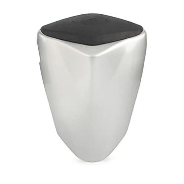 Imagem de Capa de assento traseiro de motocicleta carenagem capota traseira de passageiro cauda ABS capa de extremidade adequada para Kawasaki Ninja ZX6R 636 ZX-6R 2009-2018 (prata)