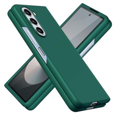 Imagem de JUNAUTTB Capa para Samsung Galaxy Z Fold6 ultrafina fosca PC capa protetora rígida, com proteção para lente da câmera, capa de telefone simples durável slim fit verde JUS05-35