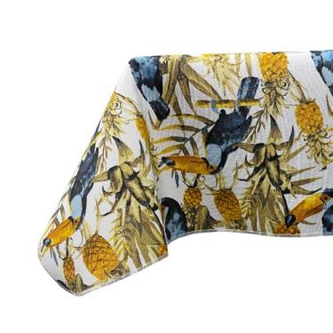 Imagem de Toalha De Mesa Estampada Aves Pássaros - MUMUDECOR, TUCANO FUNDO OFF, 