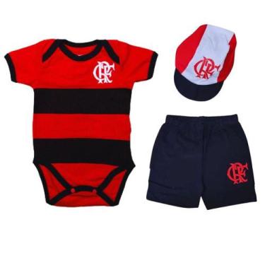 Imagem de Uniforme Bebê Flamengo Body Shorts e Boné Oficial - Revedor, G