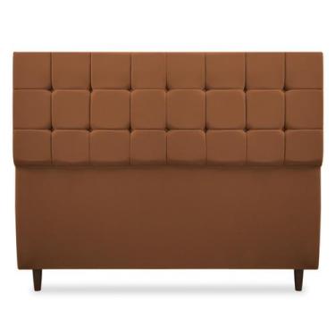 Imagem de Cabeceira Giovana King 195cm Suede - SRJ Moveis, Terracota