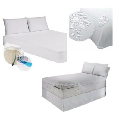 Imagem de Capa Lisa Impermeável Antialérgico Colchao Tamanho Casal - ZEM