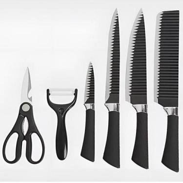 Imagem de Conjunto De Facas E Utensílios 6 Peças Profissional Cozinha - Aquilae