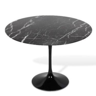 Imagem de Mesa de Jantar Tulipa Saarinen Redonda 140 cm Mármore Nero - Linn Desi