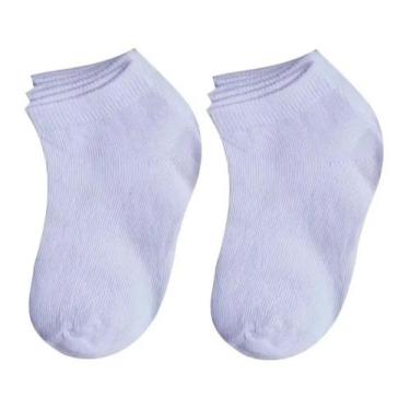 Imagem de kit com 36 pares de meias infantil juvenil branca cod.mbc - HR, Branco