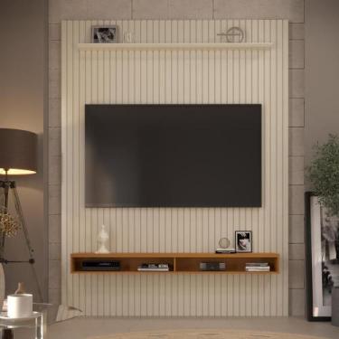 Imagem de Painel Ripado para TV Até 75 Polegadas Intense com Nicho 184cm - ViaNo