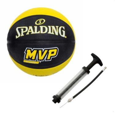 Imagem de Kit Bola de Basquete Oficial Spalding MVP Outdoor + Bomba, Único
