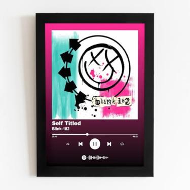 Imagem de Quadro com Moldura Spotify Álbum Self Titled Blink-182 Tam. 15X21cm