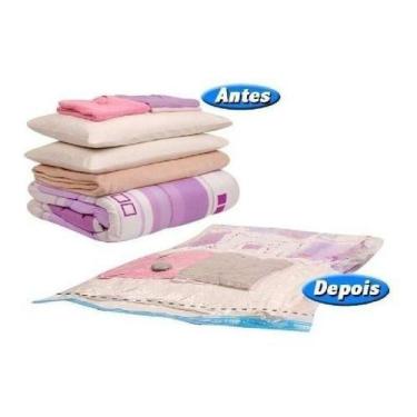 Imagem de 5 Saco A Vacuo Organizador Protetor Roupa Maior Espaç 70x110cm - Clink