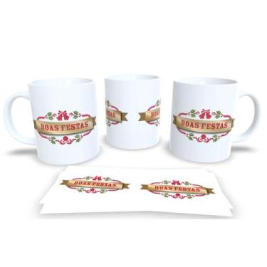Imagem de Canecas de Porcelana Personalizadas Natal - Estampa Sublimada, Mod.1
